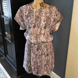 Elegant Purple Patterned Dress